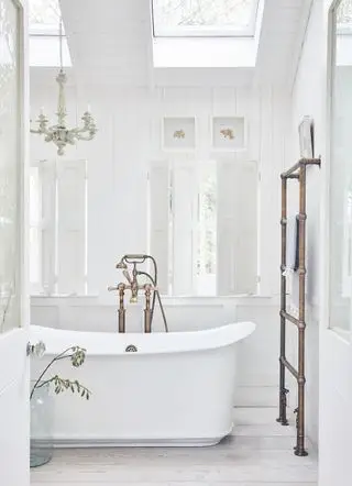 idées de salle de bain champêtre