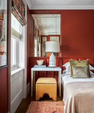 Miroir de chambre avec finition antique