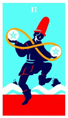 two of pentacles modern way tarot deck