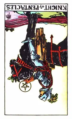 knight of pentacles reversed