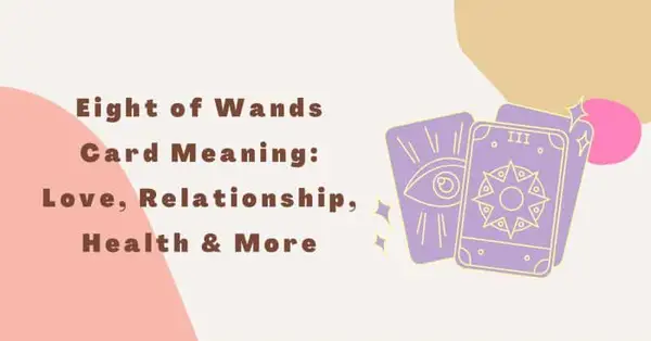 Oito do cartão de tarô de varinhas