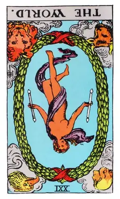 Reversed World Tarot Card in a Tarot Reading