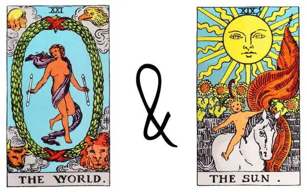 the world and the sun tarot combination