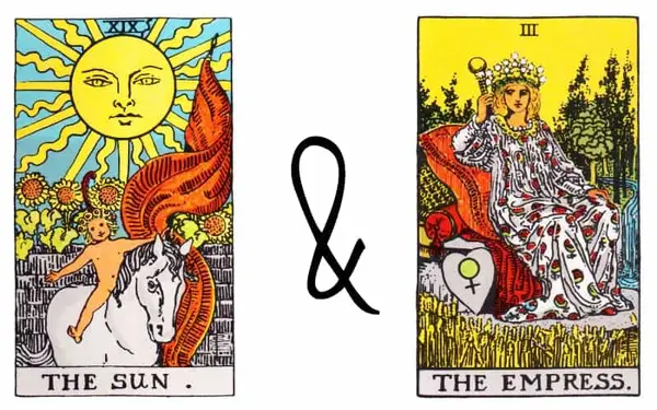 the sun and the empress tarot card combination