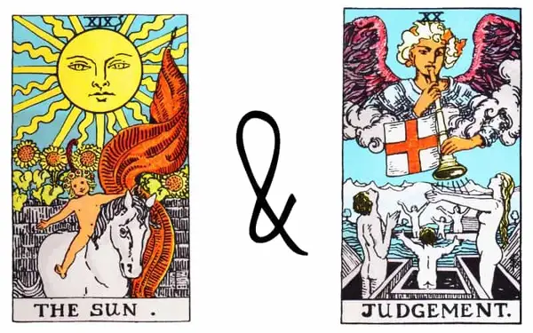 the sun and judgement tarot combination of cards