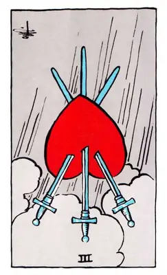 three of swords reversed