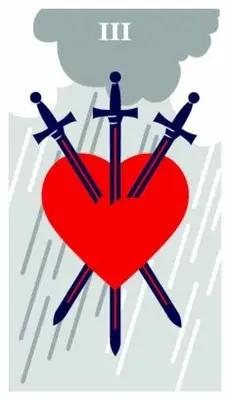 three of swords modern way tarot deck