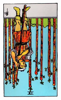 nine of wands reversed