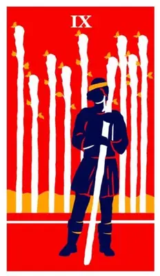 nine of wands modern way tarot deck