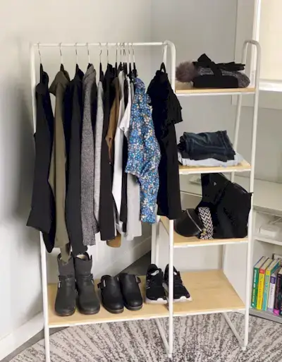 My current capsule wardrobe including clothes, shoes and accessories.