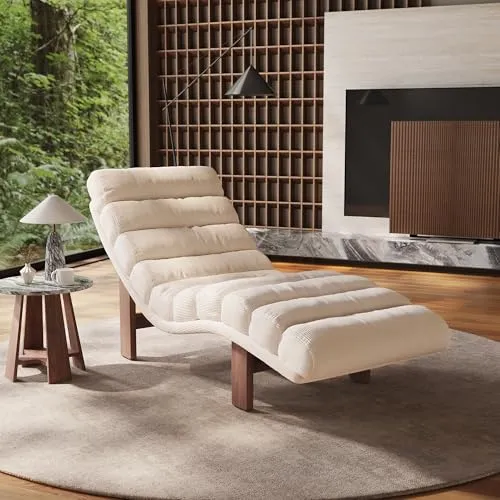Kxrtuw Chaise de chaise chaise moderne avec des jambes en bois sans arme confortable siège rembourré & ndash; Parfait pour la chambre ou le bureau du salon' loading='lazy' title=
