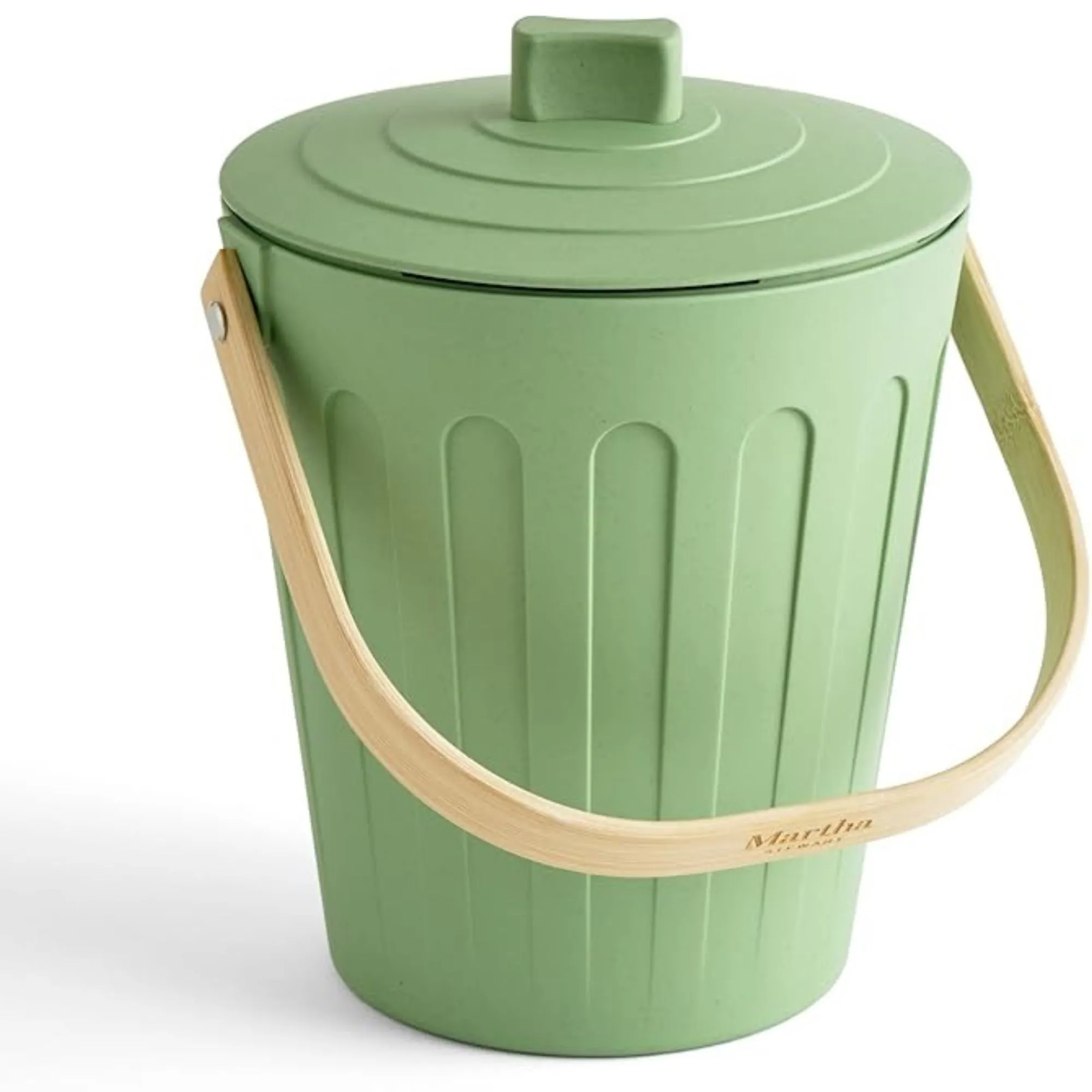 Poubelle à compost d'intérieur Martha Stewart - Vert sauge' loading='lazy' title=