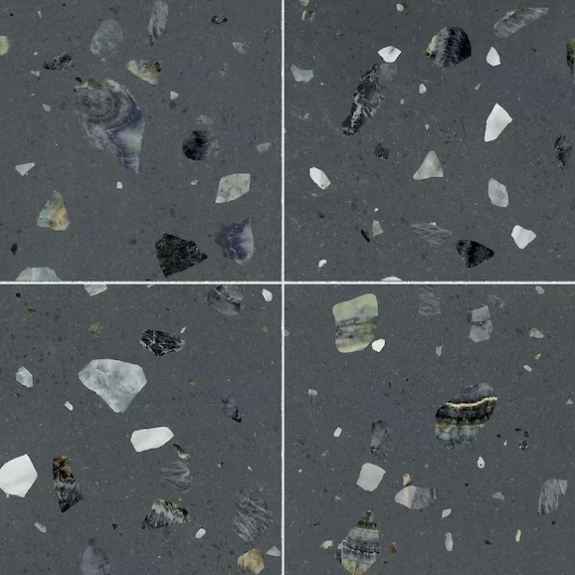 Terrazo avio Blue 8.03 in. X 8.03 in. Matte porselensgulv og veggfliser (11.19 kvadratmeter/case)' loading='lazy' title=