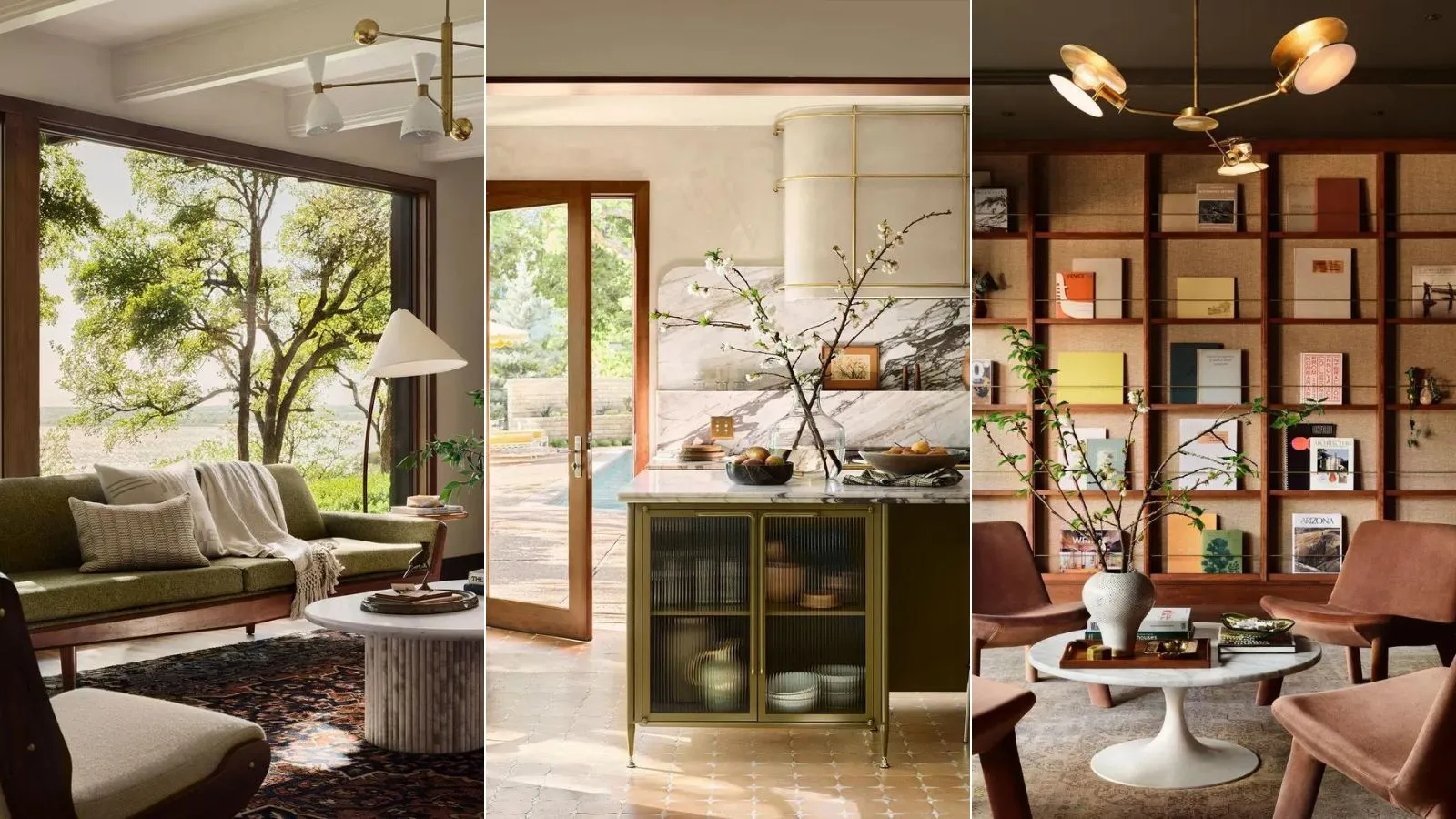 Joanna Gaines Lakehouse Obývacia izba Kuchyňa a knižnica' loading='lazy' title=