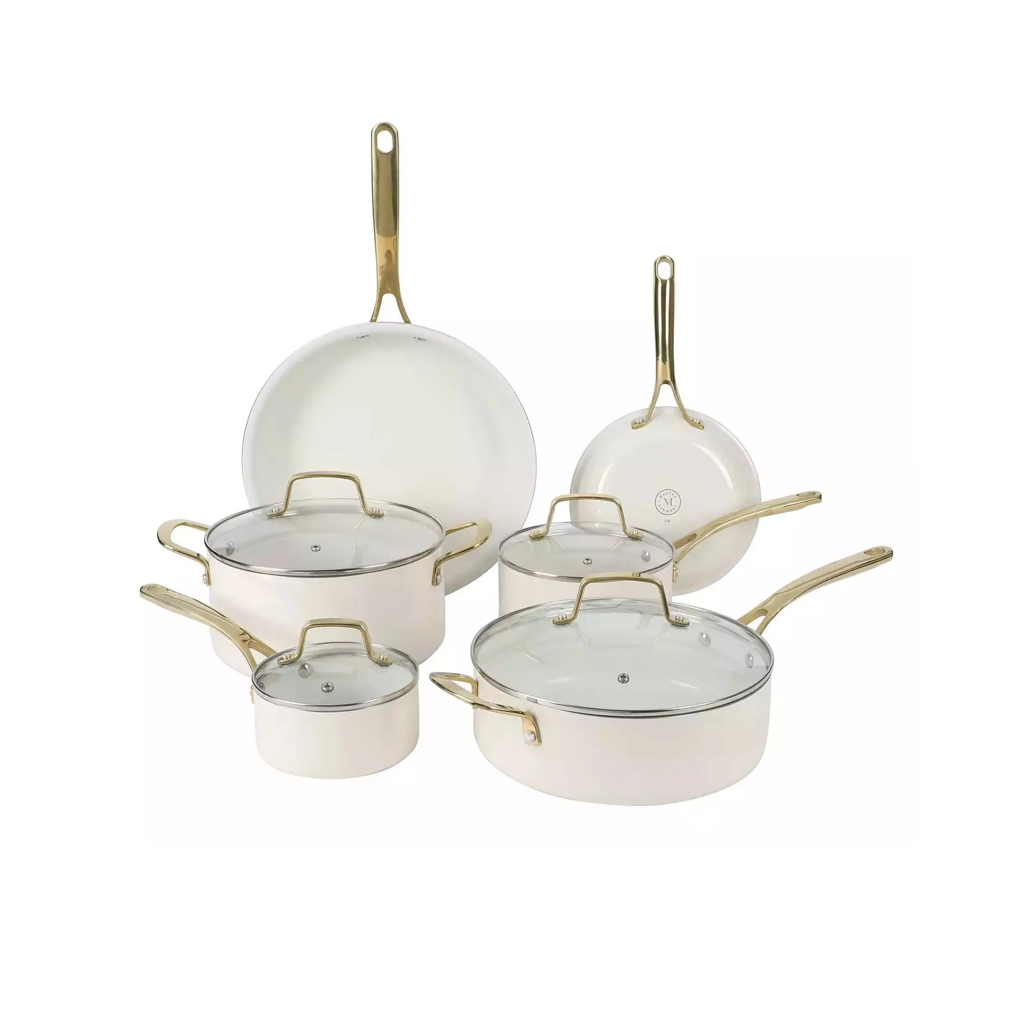 Martha Stewart Lockton 10-dielna keramická nepriľnavá súprava hliníkového riadu s pokrievkami' loading='lazy' title=