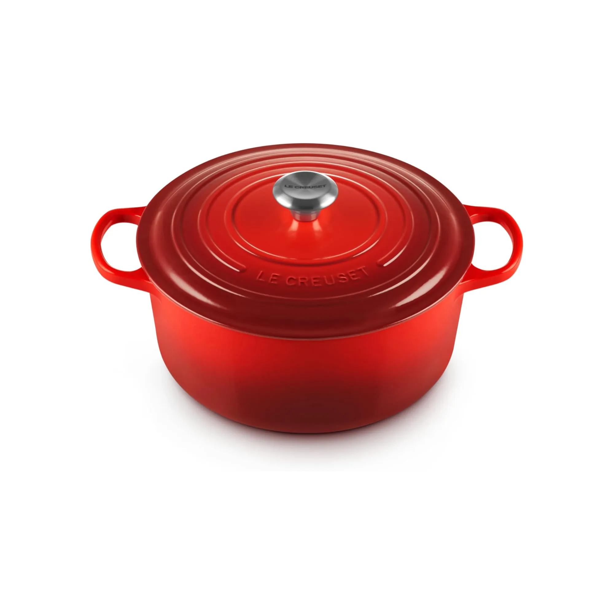 Four hollandais rond Signature en fonte émaillée Le Creuset 7,25 Qt. Cerise' loading='lazy' title=