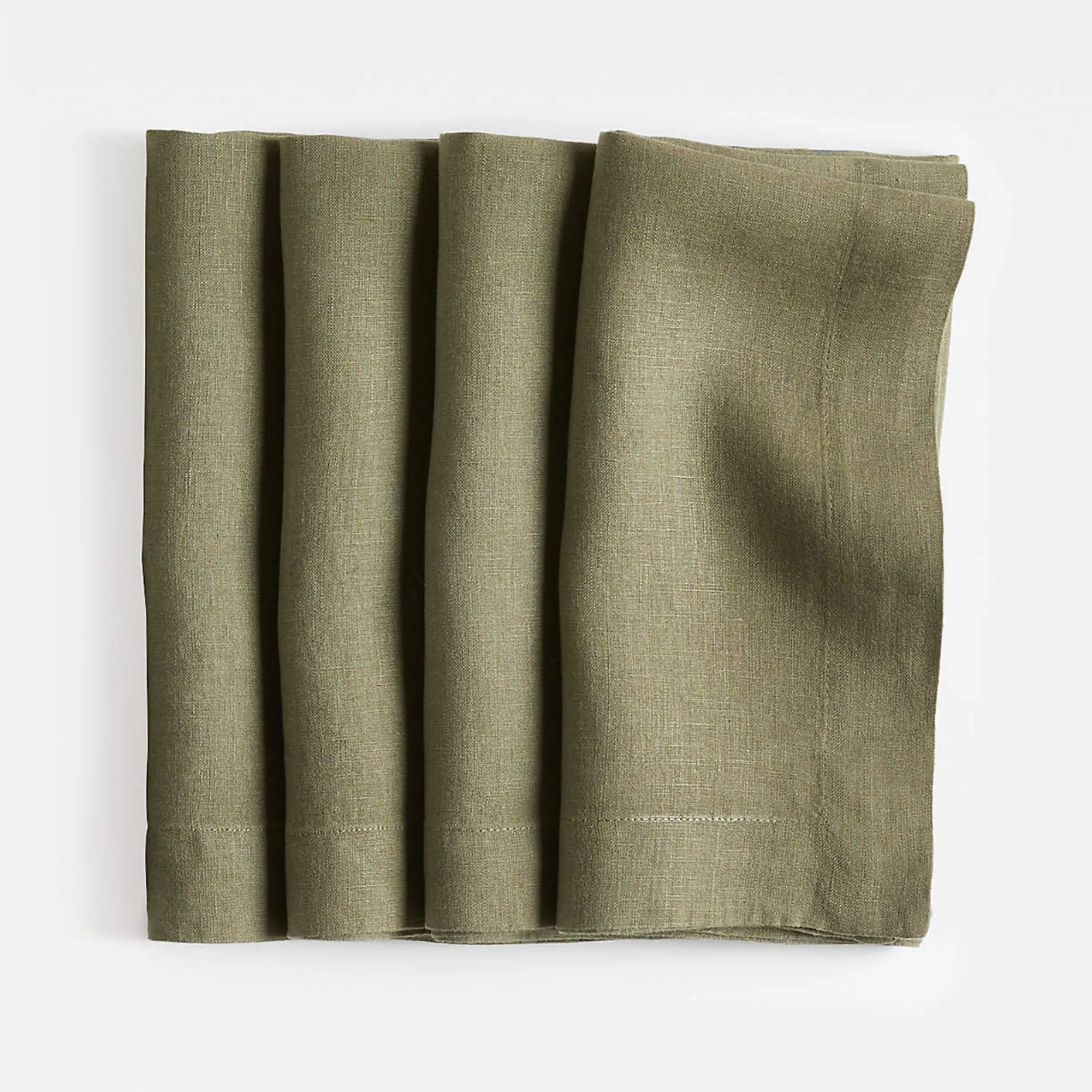 Marin Desert Green EUROPÄISCHER FLACHS &trade;-zertifiziertes Leinenservietten-Set mit 4 Stück' loading='lazy' title=