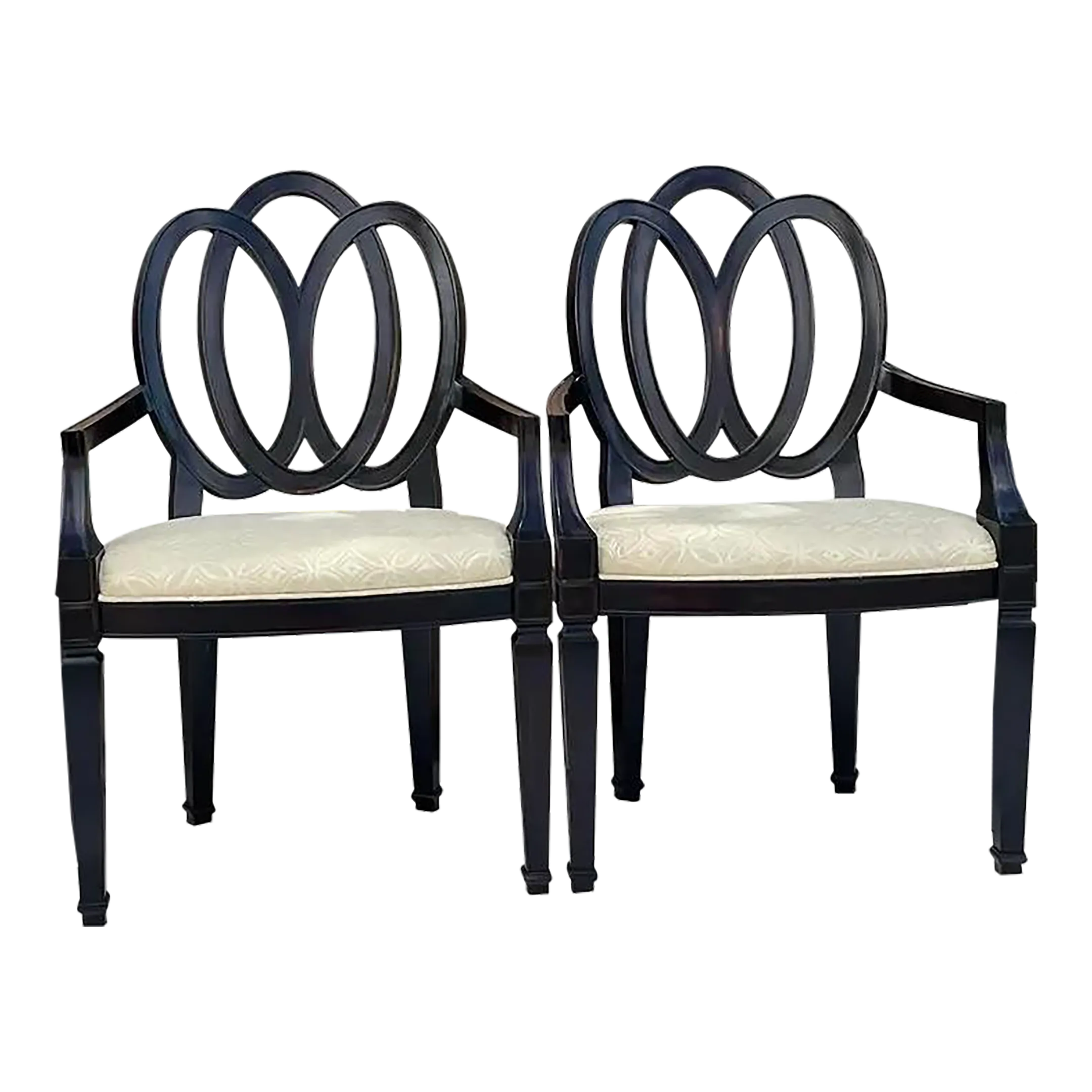 Set vintage di 2 Robb & Poltrone con braccioli con schienale a nastro bloccato' loading='lazy' title=