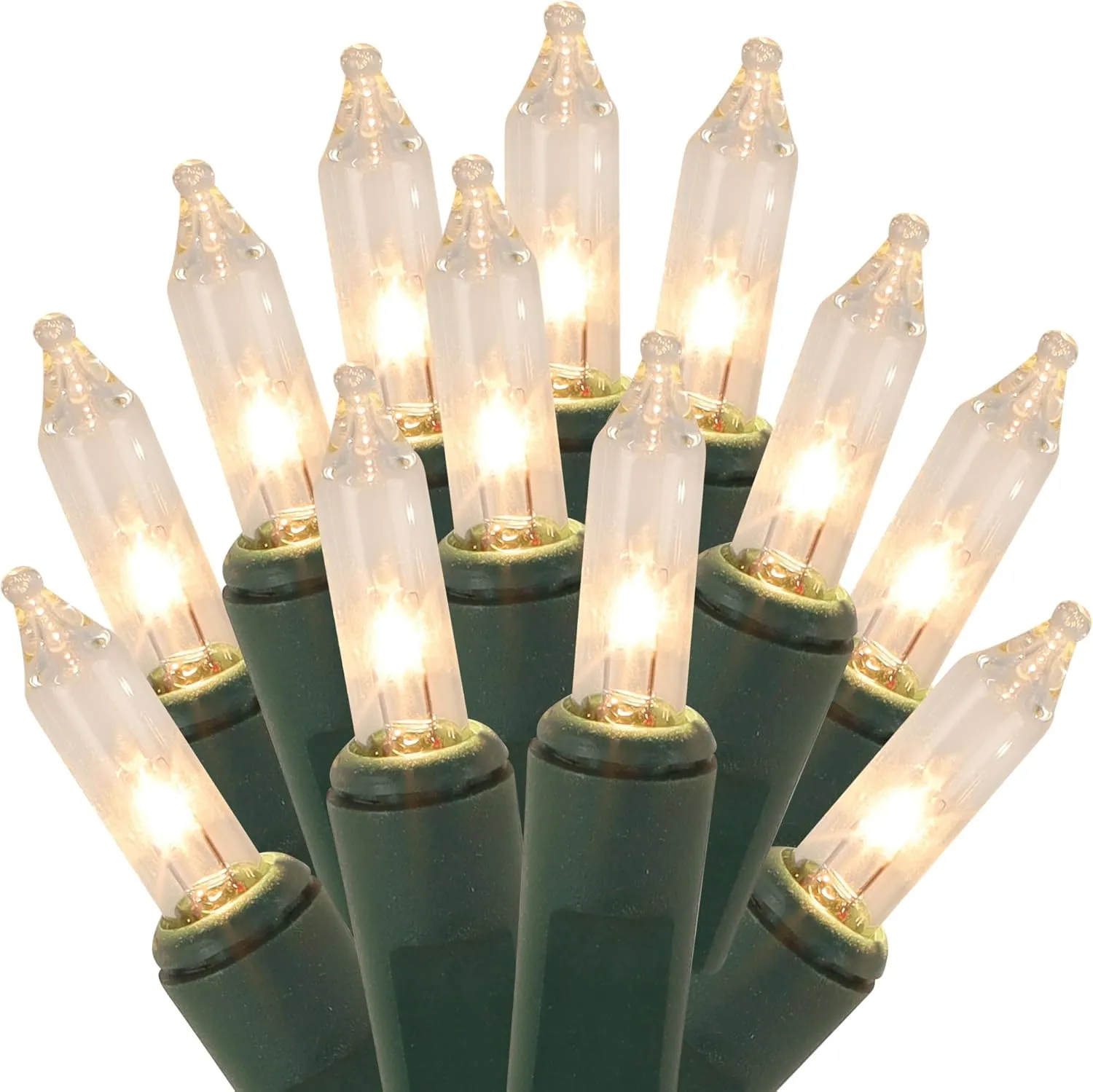 Watereem Guirlande lumineuse de Noël transparente, 100 mini lumières de Noël à incandescence connectables pour arbre de Noël, guirlande lumineuse intérieure et extérieure, anniversaire, vacances, mariage, festival, fête' loading='lazy' title=