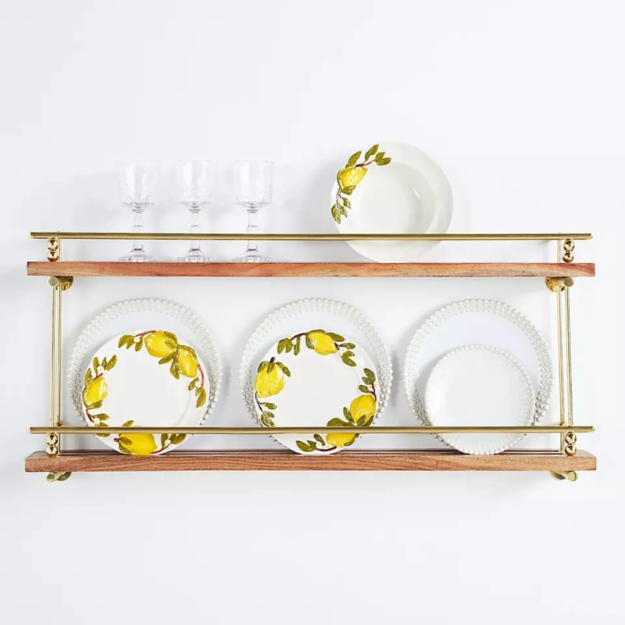 알디나 아카시아 우드 & 황동 플레이트 & 스파이스 랙' loading='lazy' title=