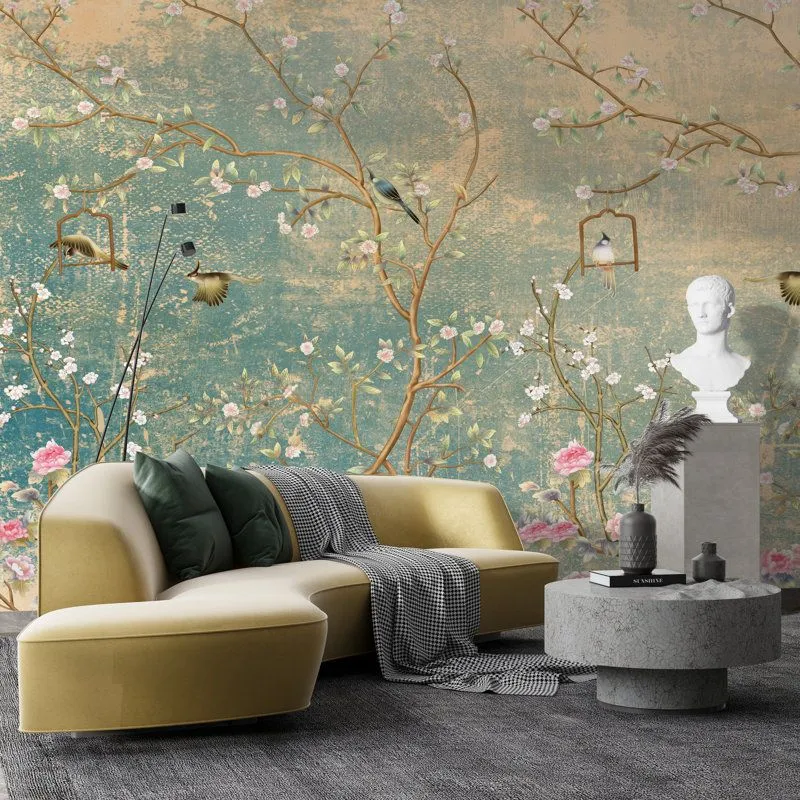 Eazzywalls Vintage-Chinoiserie auf Grunge-Wandbild zum Abziehen und Aufkleben Bewertungen | Wayfair' loading='lazy' title=