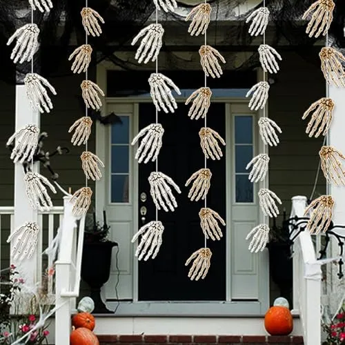 1 pezzo di ghirlande di Halloween con ciondolo in osso a mano - Decorazioni di Halloween da 39 pollici Decorazioni da appendere per feste di Halloween per interni # 65288; 6 corde # 65289;' loading='lazy' title=