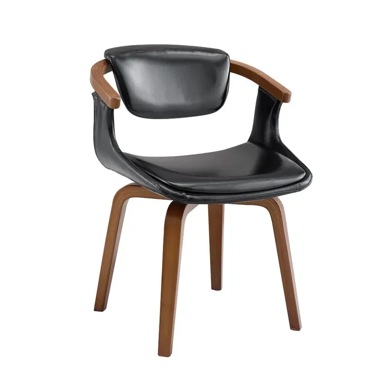 Fauteuil pivotant rembourré en cuir végétalien Wathen Janaan' loading='lazy' title=