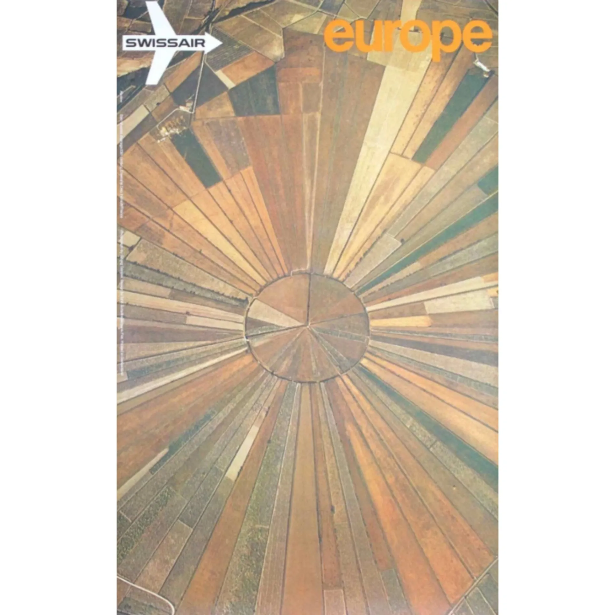 Affiche SWISSAIR AIRVIEW EUROPE Vintage 1971' loading='lazy' title=