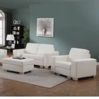 canapé en cuir blanc