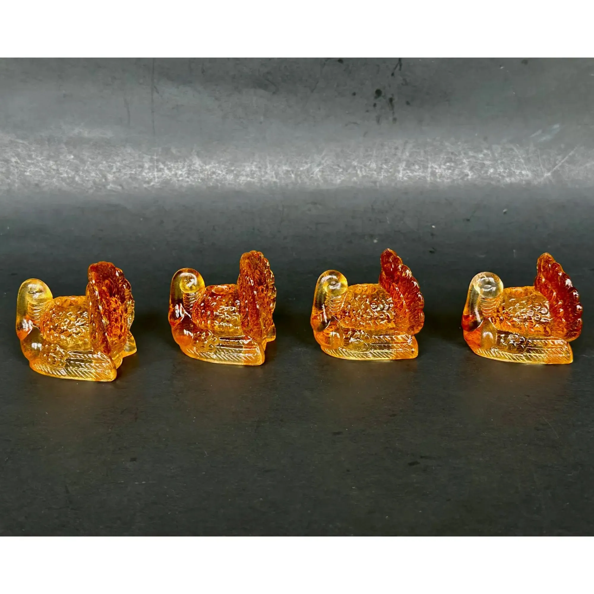 Bougeoirs en verre ambré pour dinde, décor de Thanksgiving' loading='lazy' title=