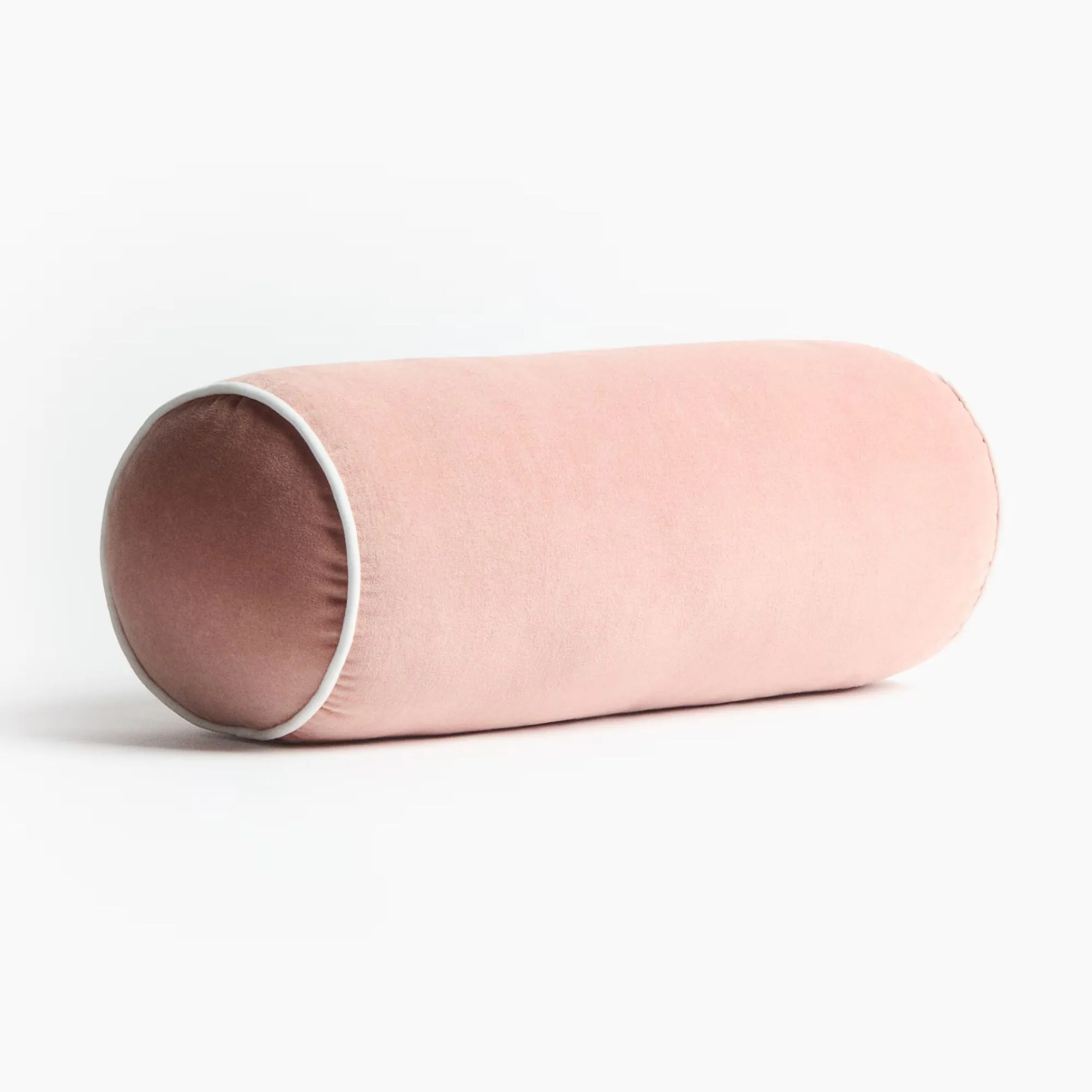 Rosafarbenes Polsterkissen mit weißem Besatz' loading='lazy' title=