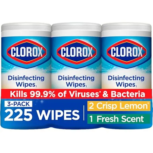 Amazon.com: Clorox dezinfekcia utierok Value Pack Household Essentials 75 Count Pack of 3 (Balíček sa môže líšiť): Health & Amp; Domácnosť' loading='lazy' title=