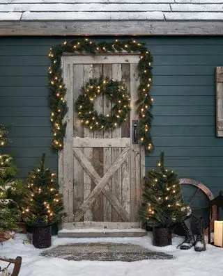 야외 크리스마스 조명 아이디어