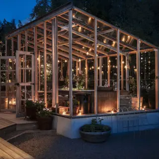 현관의 야외 크리스마스 조명