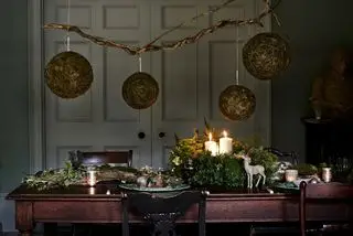 Woodland krans julebord midtpunkt