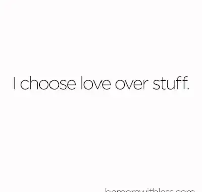 living with less stuff