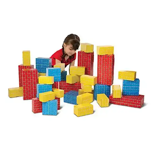 Melissa & Doug Jumbo Cardboard Blocks - 40 Pieces