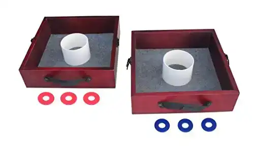 Triumph Premium Washer Toss Game - Includes 2 Felt-Lines Washer Boxes and Steel Washers