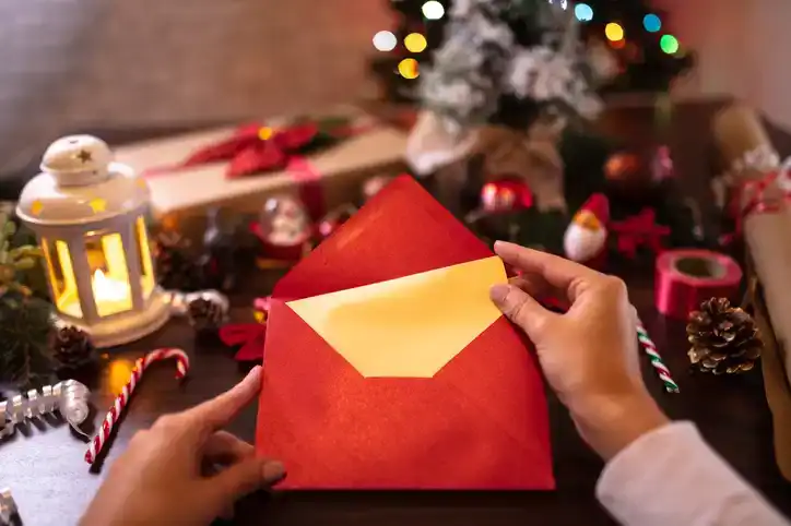 Materials for Creating Vintage Christmas Cards