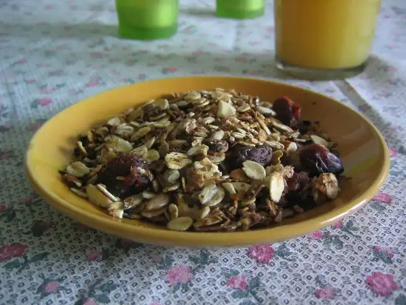 Plate of granola