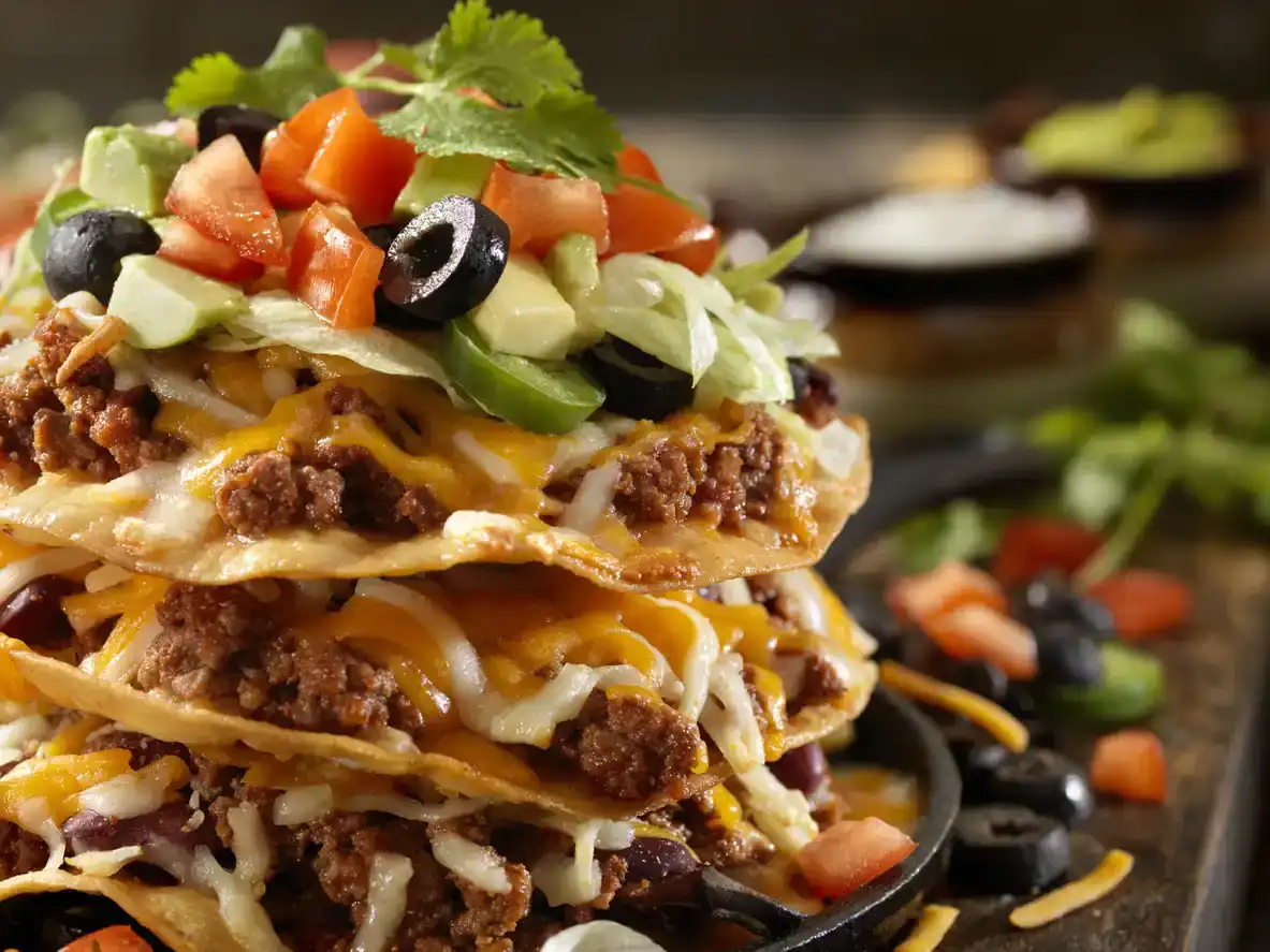 Chilli Cheese Tostada Tower 