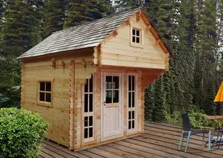 hangar de bureau d'arrière-cour de style cabine