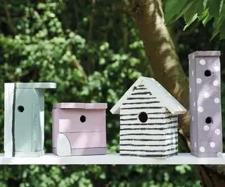 Fuglehus laget av trepaller