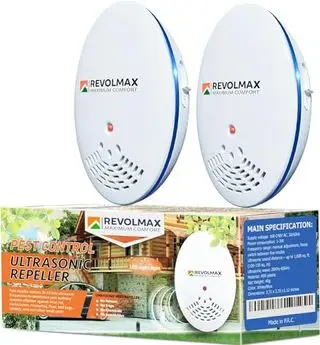 Rx-4, Ultradźwiękowy odstraszacz szkodników - Elektroniczny i ultradźwiękowy, Odstraszacz do użytku w pomieszczeniach - Pozbądź się - Gryzoni, myszy, wiewiórek, nietoperzy, owadów, pluskiew, mrówek, pcheł, pająków, karaluchów (niebieski, 2 szt.)