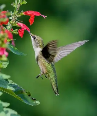 colibri se nourrissant d'une fleur