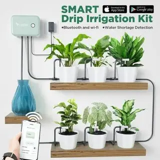 Letpot Wifi Kit d'irrigation goutte à goutte de jardin, système d'arrosage automatique d'intérieur pour plantes en pot, vert