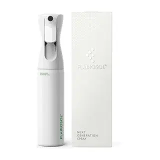 Flairosol sprayflaske på hvit bakgrunn