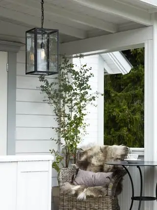 Idee per il portico del cottage Davey Lighting Lampada a sospensione quadrata Ottone stagionato