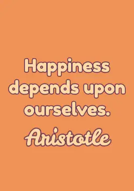 Happiness Quote by Aristotle