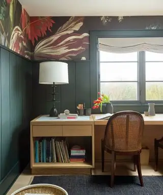 Idées de décoration murale de bureau avec papier peint